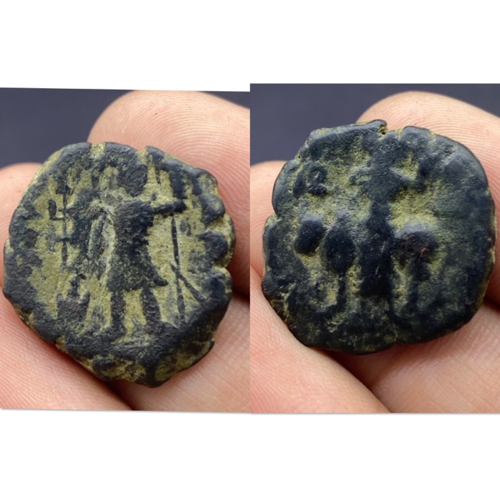 Beautiful Ancient Old Kushan Empire Bronze Coin In Good Condition Beautiful Ancient Old Kushan Empire Bronze Coin In Good Condition