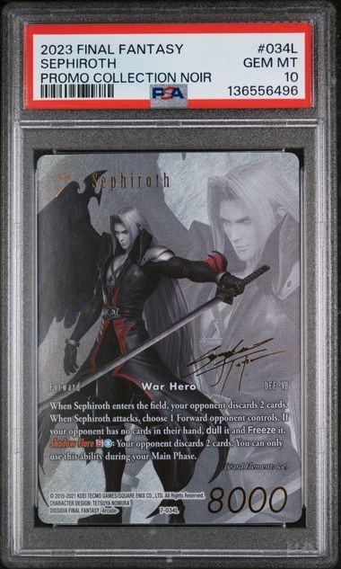 2023 Final Fantasy SPECIAL PR Collection NOIR Sephiroth 034L PSA 10 GEM MINT