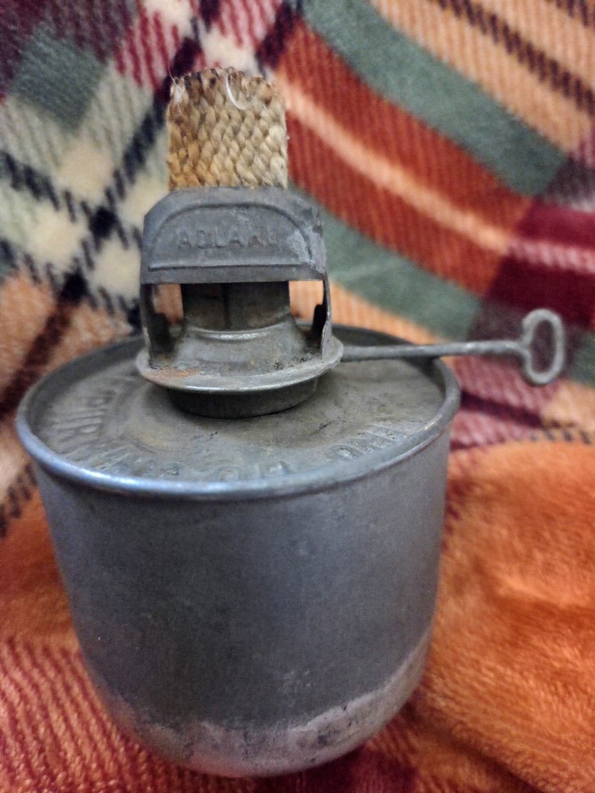 Vtg -Adlake Kero 250 Bayonet Burner and Fount for Railroad Lanterns Great Patina
