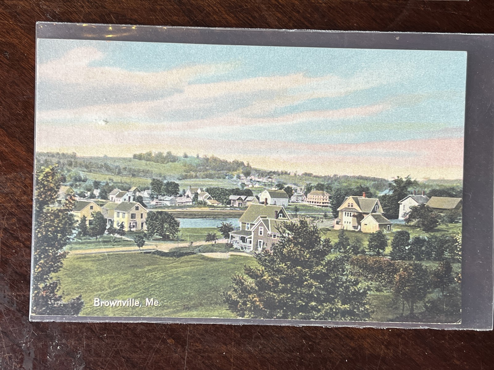 General View Brownville ME Piscataquis Co Postcard Unposted
