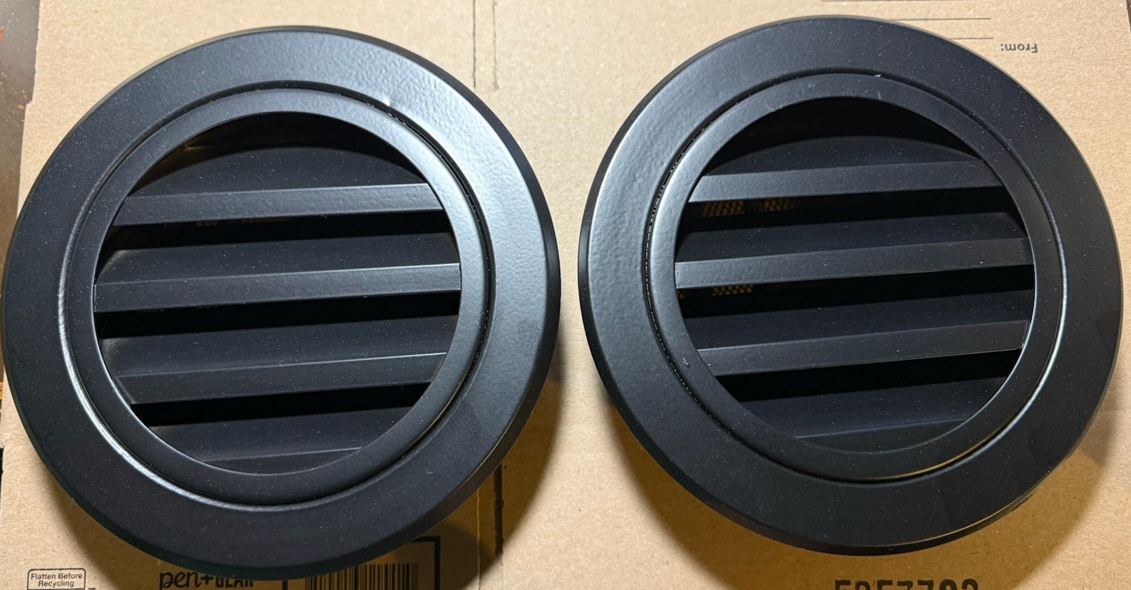 6” Soffit Vent Cover Aluminum Exhaust with Fly Screen Mesh for Bathroom, Kitchen