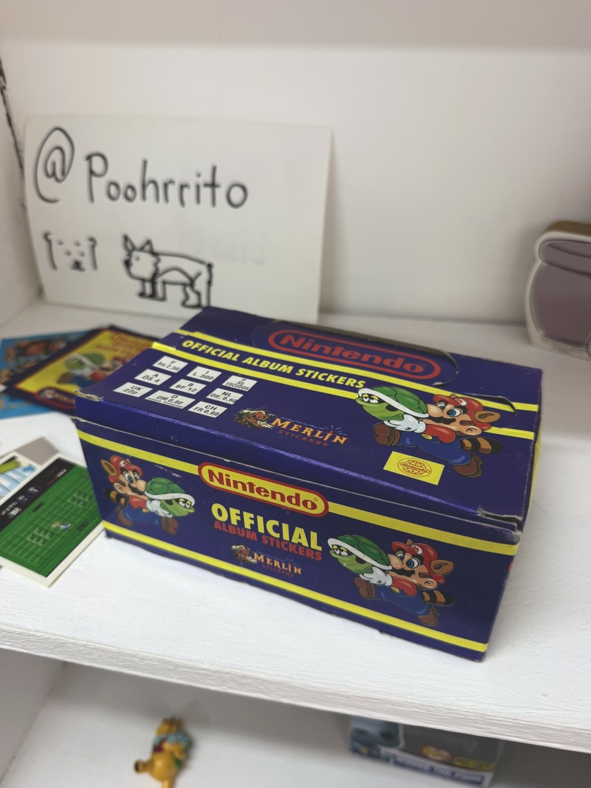 (1) New Open Box With 100 Packs 1992 Merlin Nintendo Stickers From Europe Rare