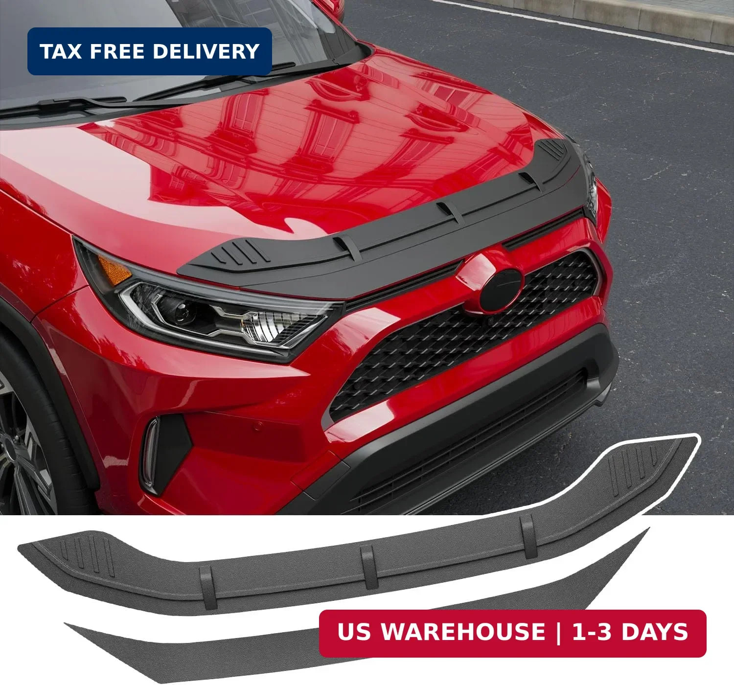 2PCS Hood Protector Compatible with 2019-2025 Toyota RAV4 Deflector (Not for 202 2PCS Hood Protector Compatible with 2019-2025 Toyota RAV4 Deflector (Not for 202