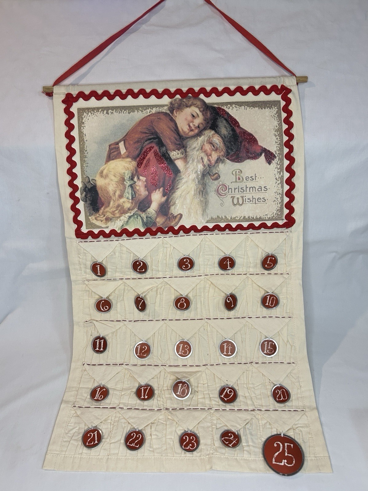 Vintage John Winsch 1914 Santa Claus Piggy Back Ride with Children Countdown