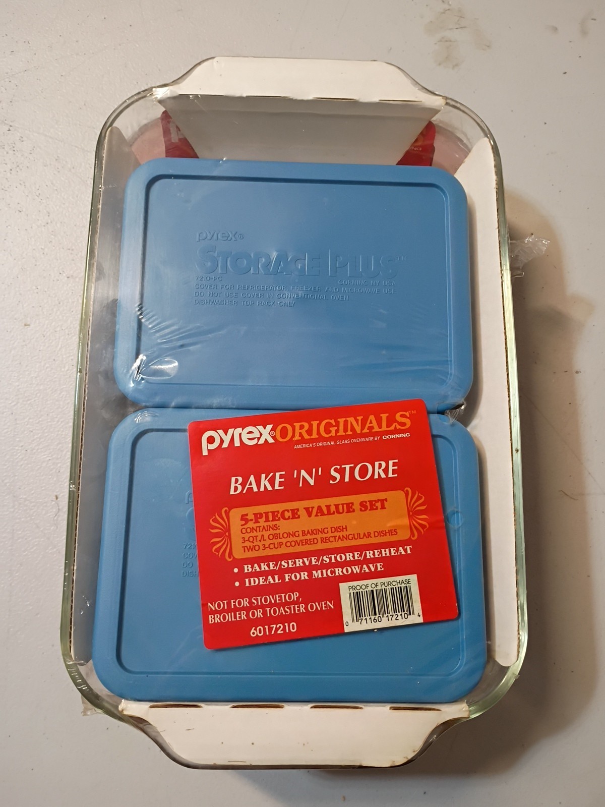 Vintage Pyrex Originals Bake N Store Value Pack 5 Piece Set Model #6017210 New