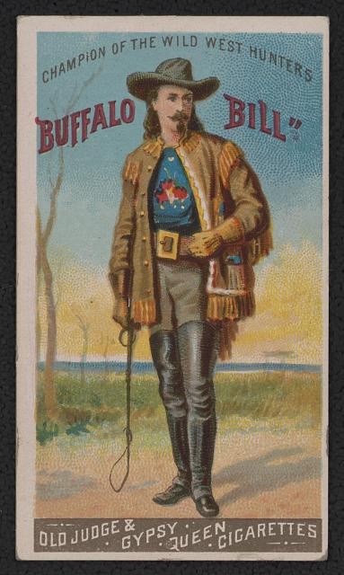 Photo:Buffalo Bill Cody 1888 Old Judge Gypsy Queen Cigarette Card Portrait