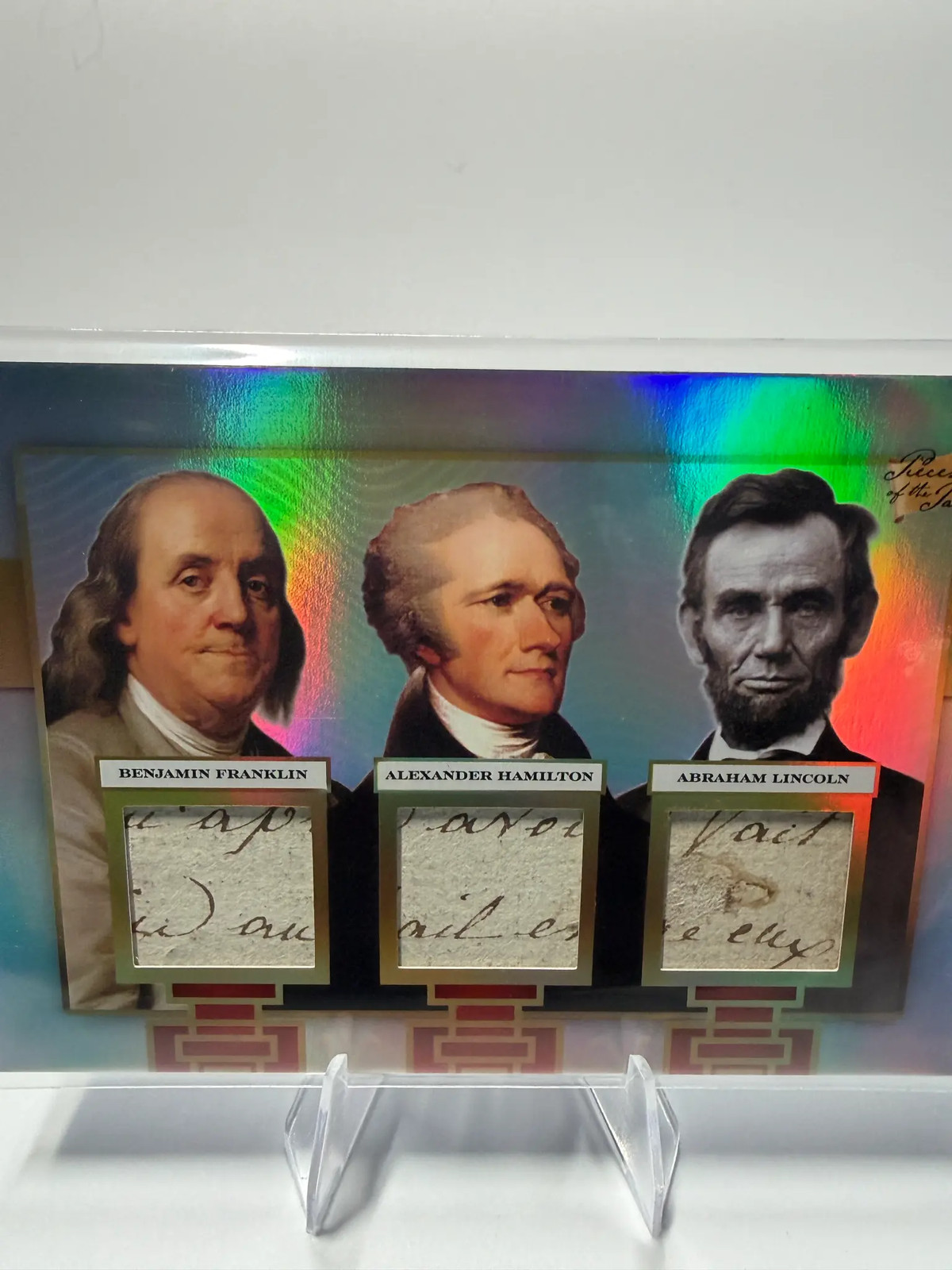 2026 Pieces of the Past Benjamin Franklin/Hamilton/Lincoln #428 Triple Relic 2026 Pieces of the Past Benjamin Franklin/Hamilton/Lincoln #428 Triple Relic