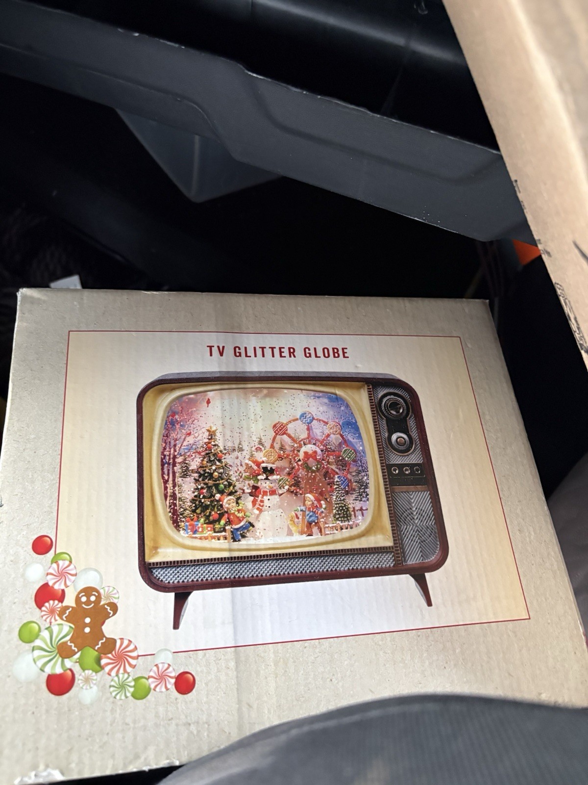 Retro TV Xmas Glitter Globe Retro TV Xmas Glitter Globe