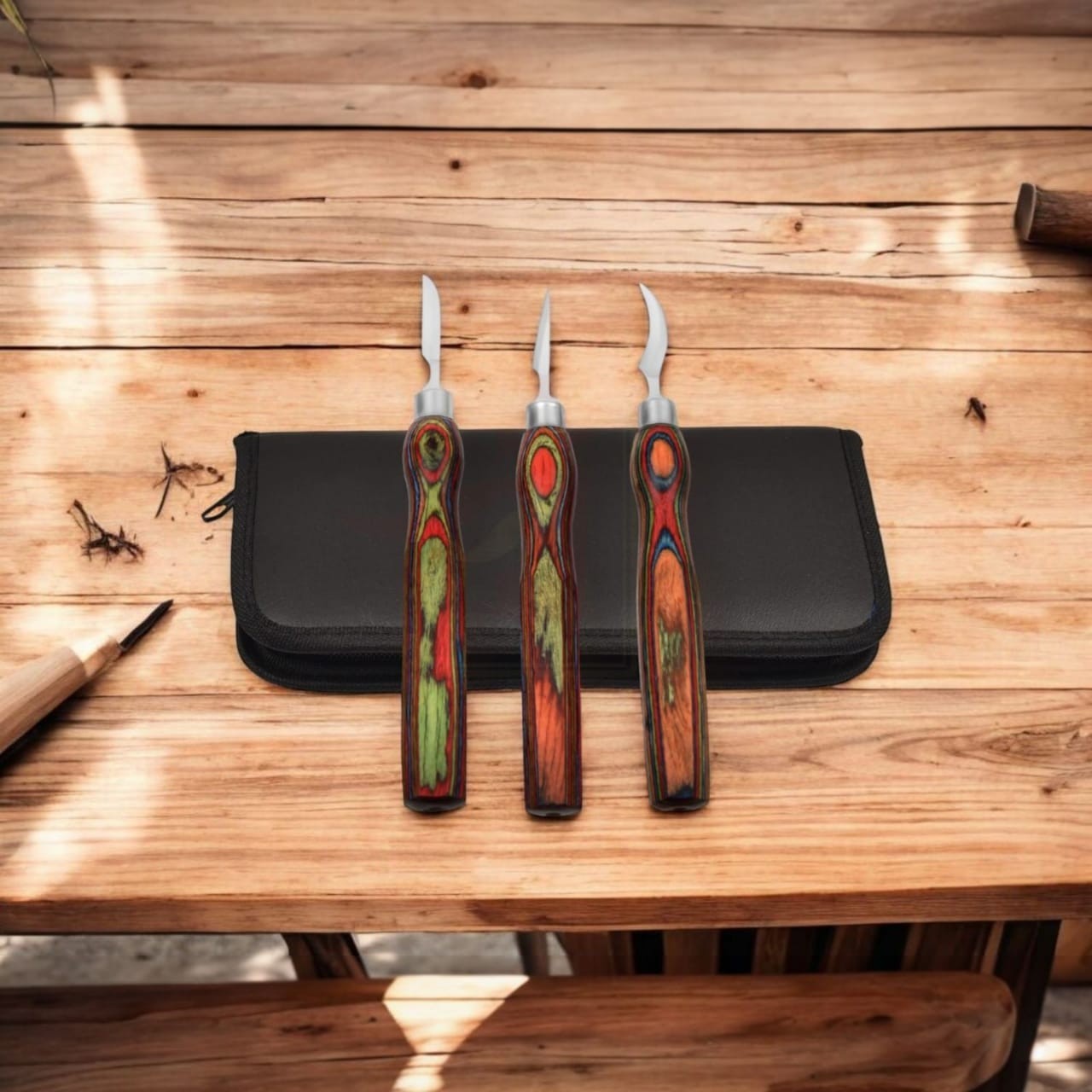 3PCS Wood Carving Knife Set Whittling Tools Spoon Carving Craft Woodworking 3PCS Wood Carving Knife Set Whittling Tools Spoon Carving Craft Woodworking