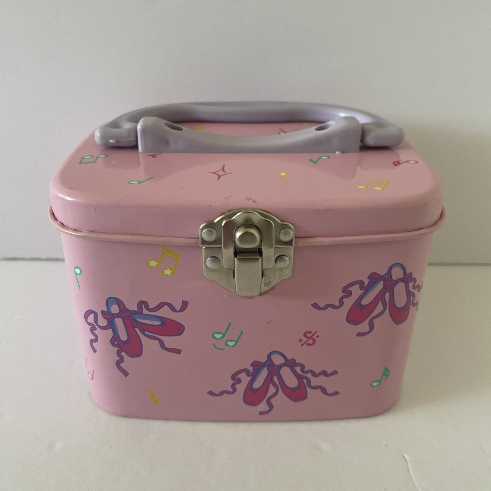 Vintage Hello Kitty 1996 Sanrio Petite Plie Ballet Shoes Tin Metal Carrying Case