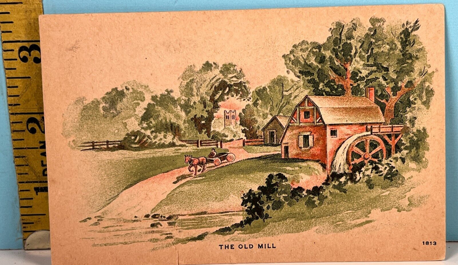 1909 Beautiful Landscape of the old mill Postcard