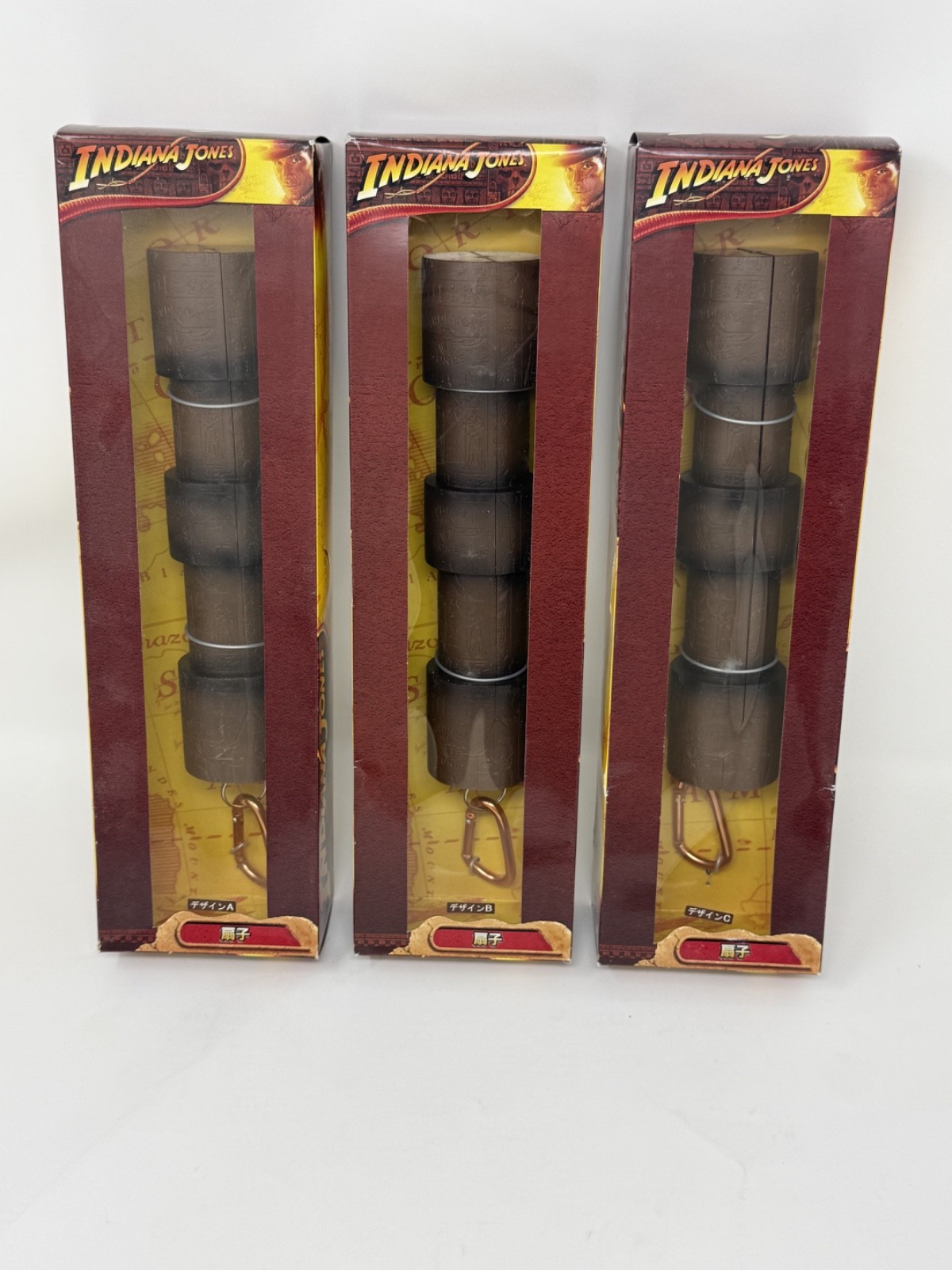 Rare Vintage Indiana Jones Japan Exclusive Folding Fan Complete Set (A, B, & C) Rare Vintage Indiana Jones Japan Exclusive Folding Fan Complete Set (A, B, & C)