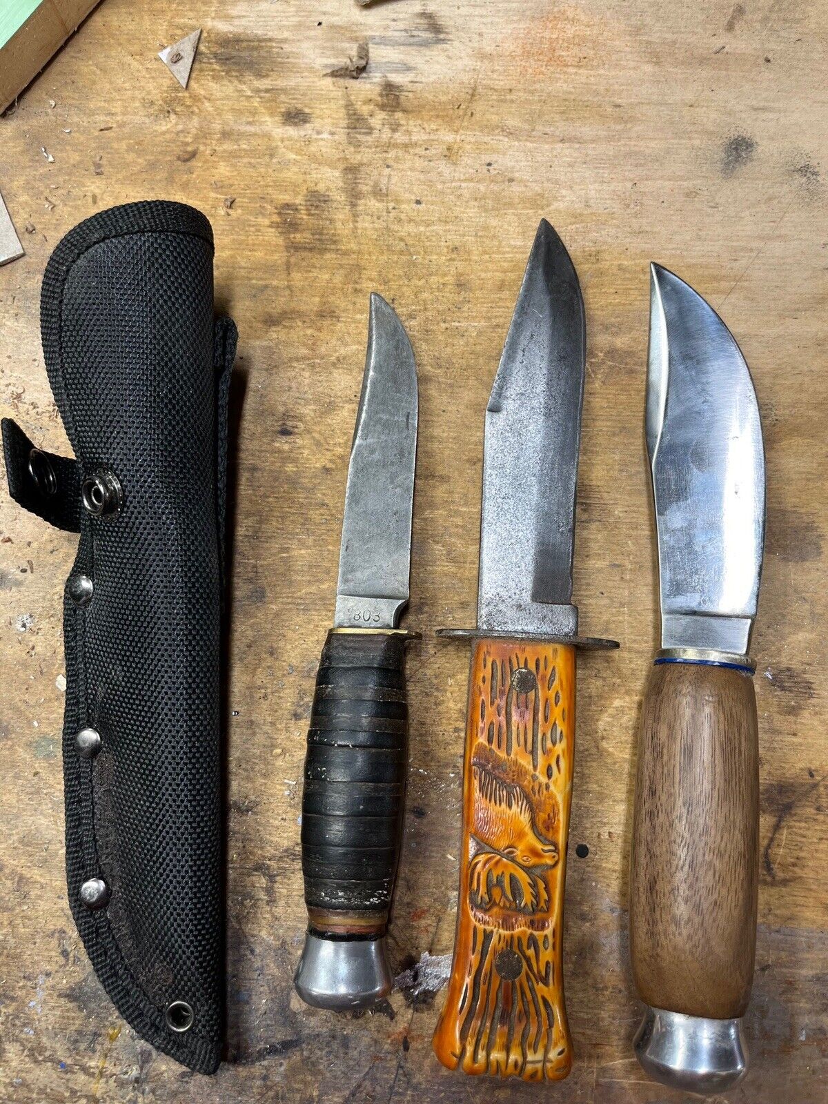 Vintage Hunting Knife Lot Of 3
