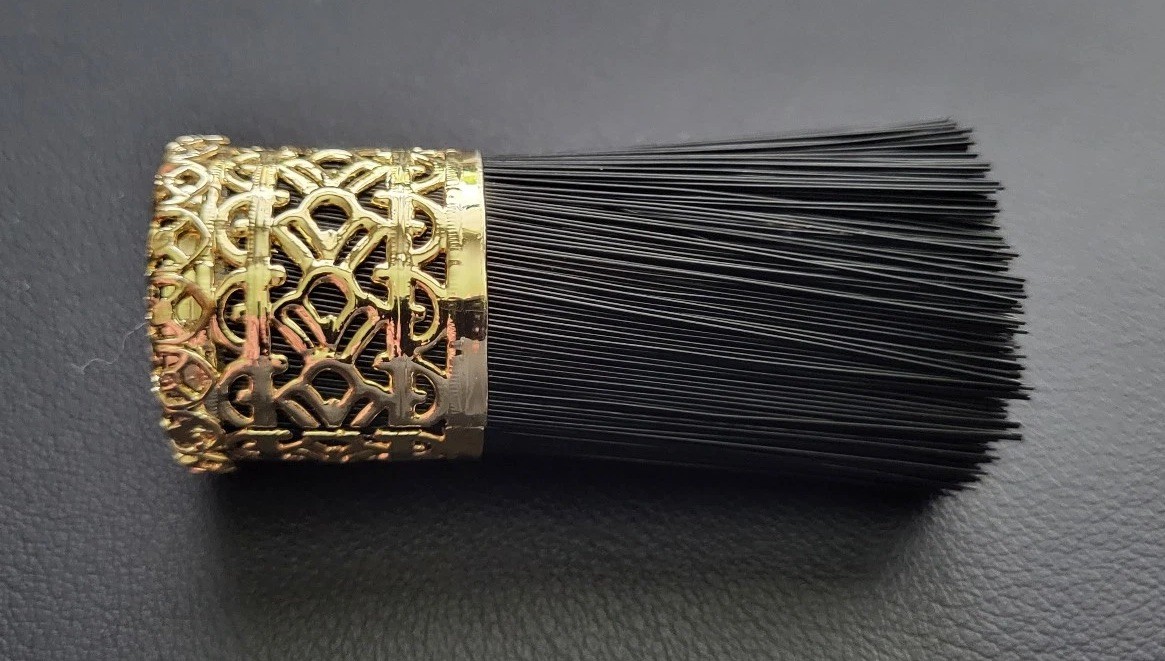 Vintage Gold Tone Filigree Makeup Brush