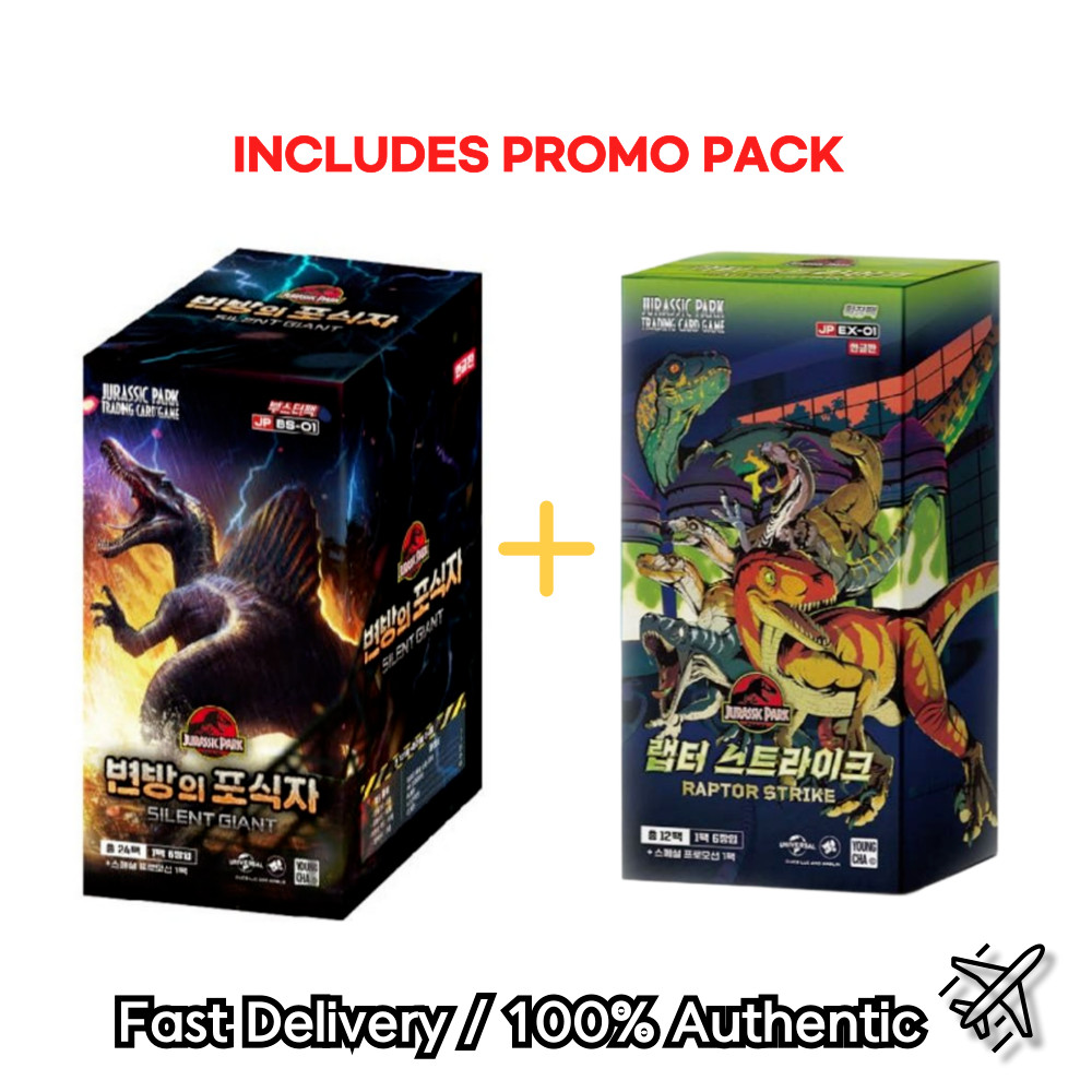 Jurassic Park Raptor Strike EX-01 + Silent Giant BS-01 Korean Sealed Official