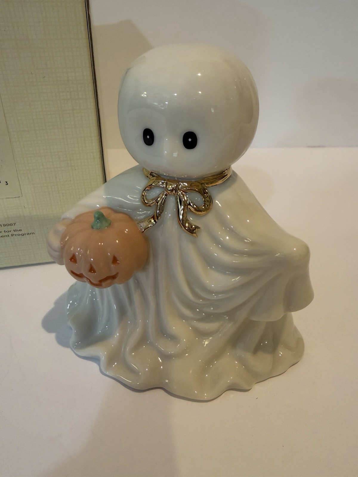 Lenox Scary Ghost Figurine Halloween Porcelain Decor Pumpkin