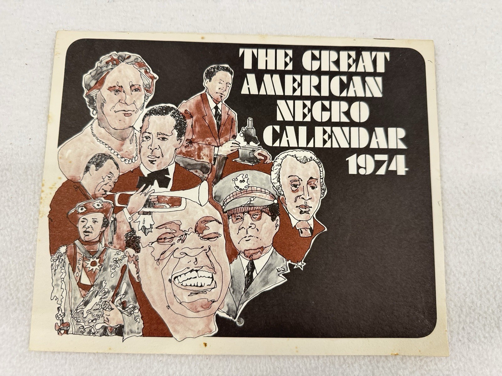 1974 Great American Negro Calendar Black History Langston Hughes MLK Walker 1974 Great American Negro Calendar Black History Langston Hughes MLK Walker