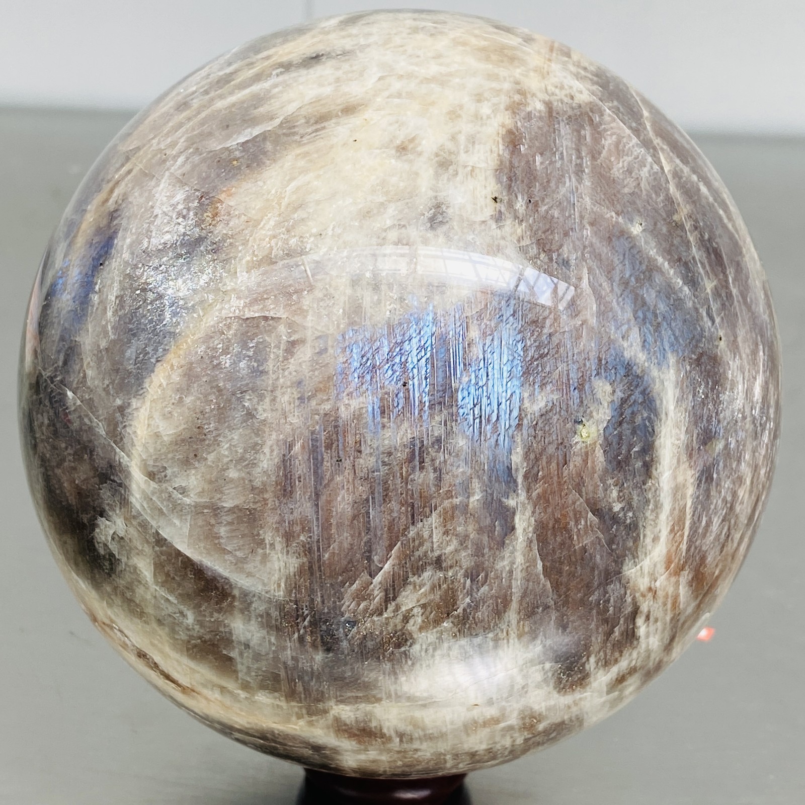 Natural Gray moonstone sphere quartz Crystal ball Healing 3080G (6.8LB)
