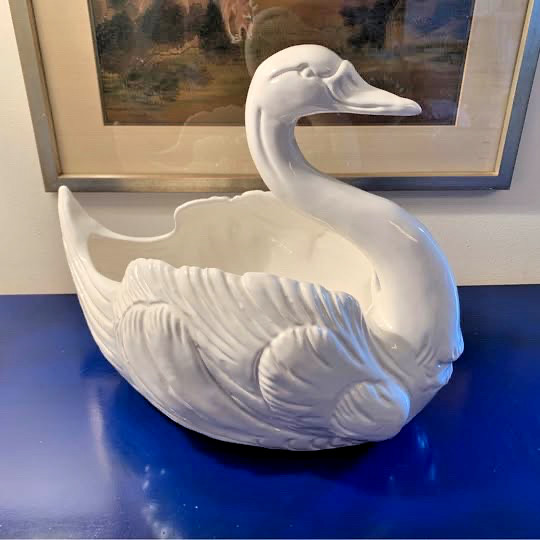 Large Vintage Italian Ceramic Swan by Bellini