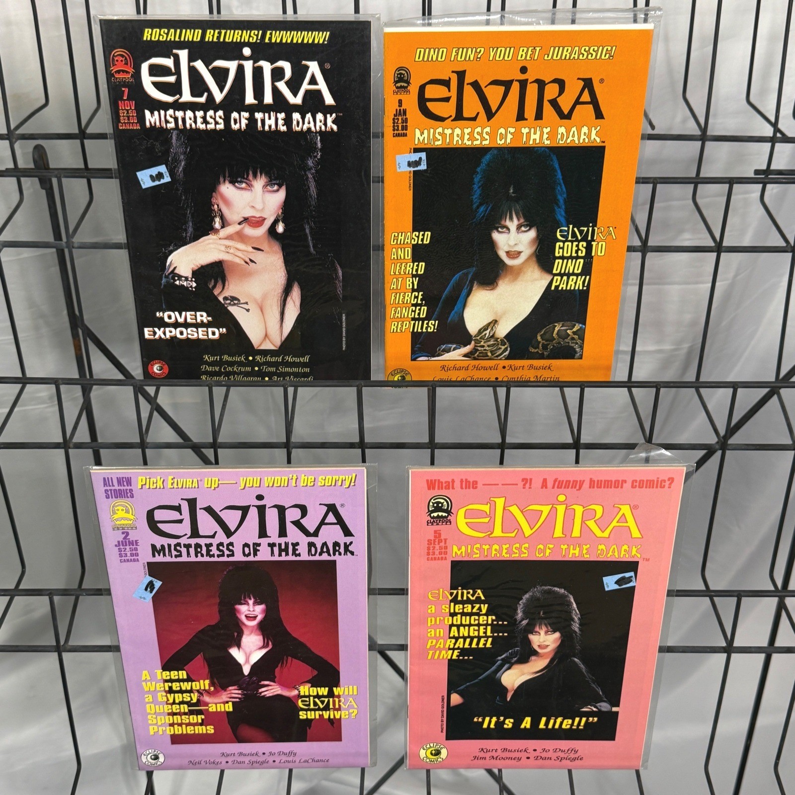 Elvira Mistress of the Dark Comic Book Lot Issues 2 5 7 9 Claypool Eclipse 1990s Elvira Mistress of the Dark Comic Book Lot Issues 2 5 7 9 Claypool Eclipse 1990s