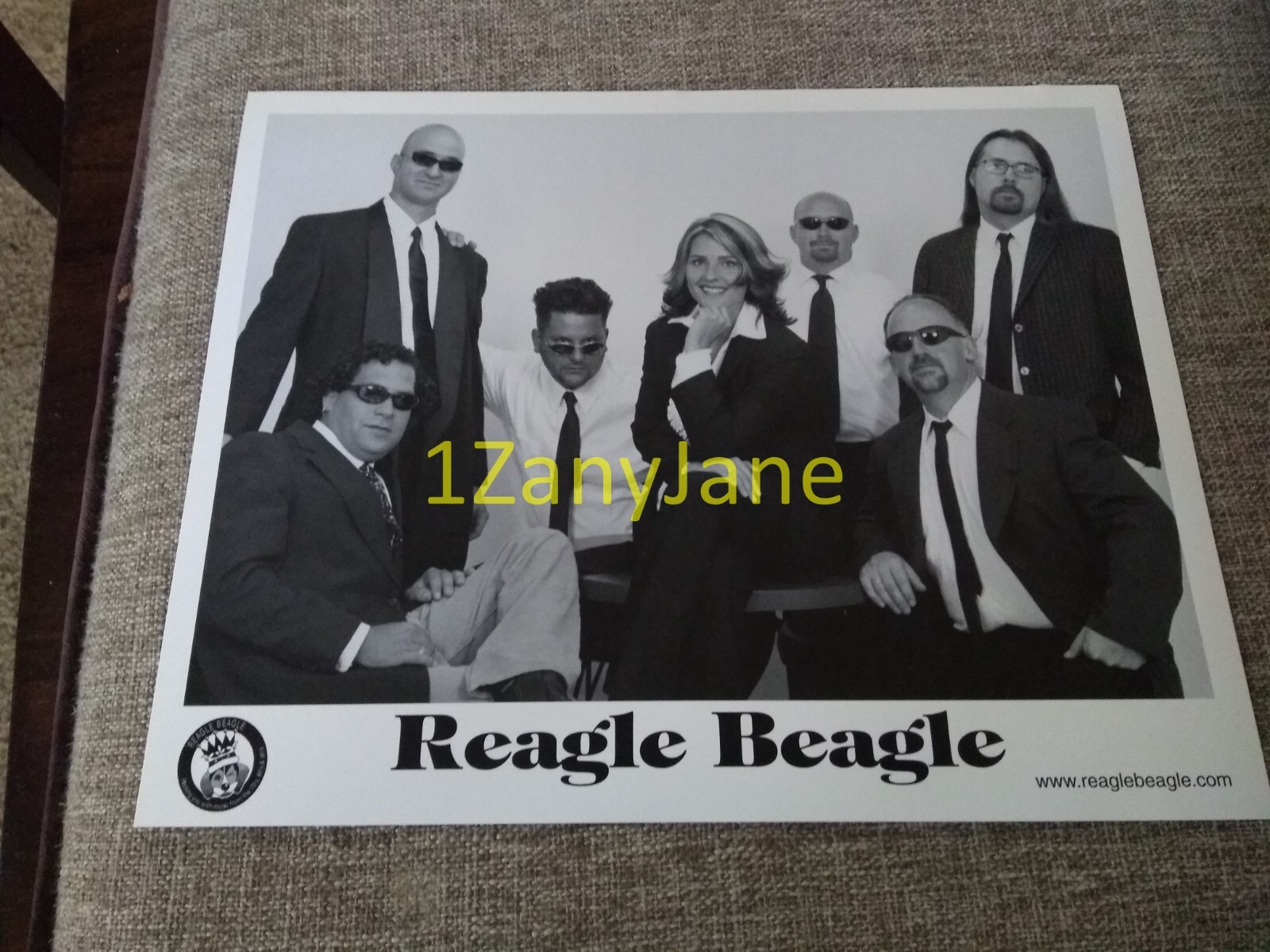 P566 Band 8x10 Press Photo PROMO MEDIA REAGLE BEAGLE B & W 1 WOMAN 6 MEN P566 Band 8x10 Press Photo PROMO MEDIA REAGLE BEAGLE B & W 1 WOMAN 6 MEN