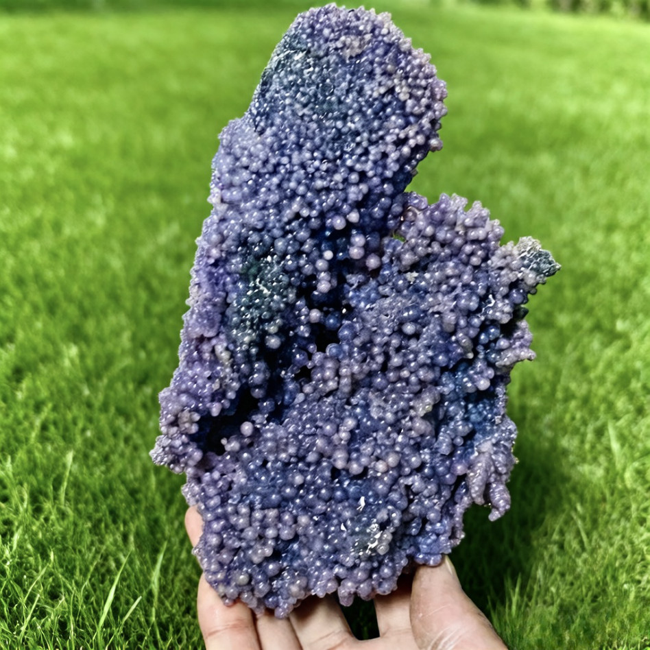 3.46LB Natural purple grape agate quartz crystal granular mineral specimen