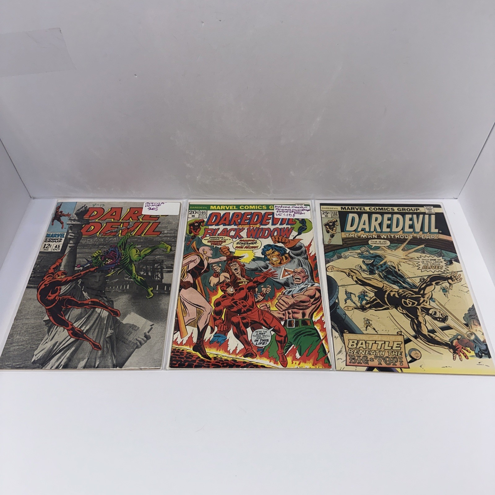 Daredevil Marvel Comics Issues Lot Of 3 45,105,132 Daredevil Marvel Comics Issues Lot Of 3 45,105,132