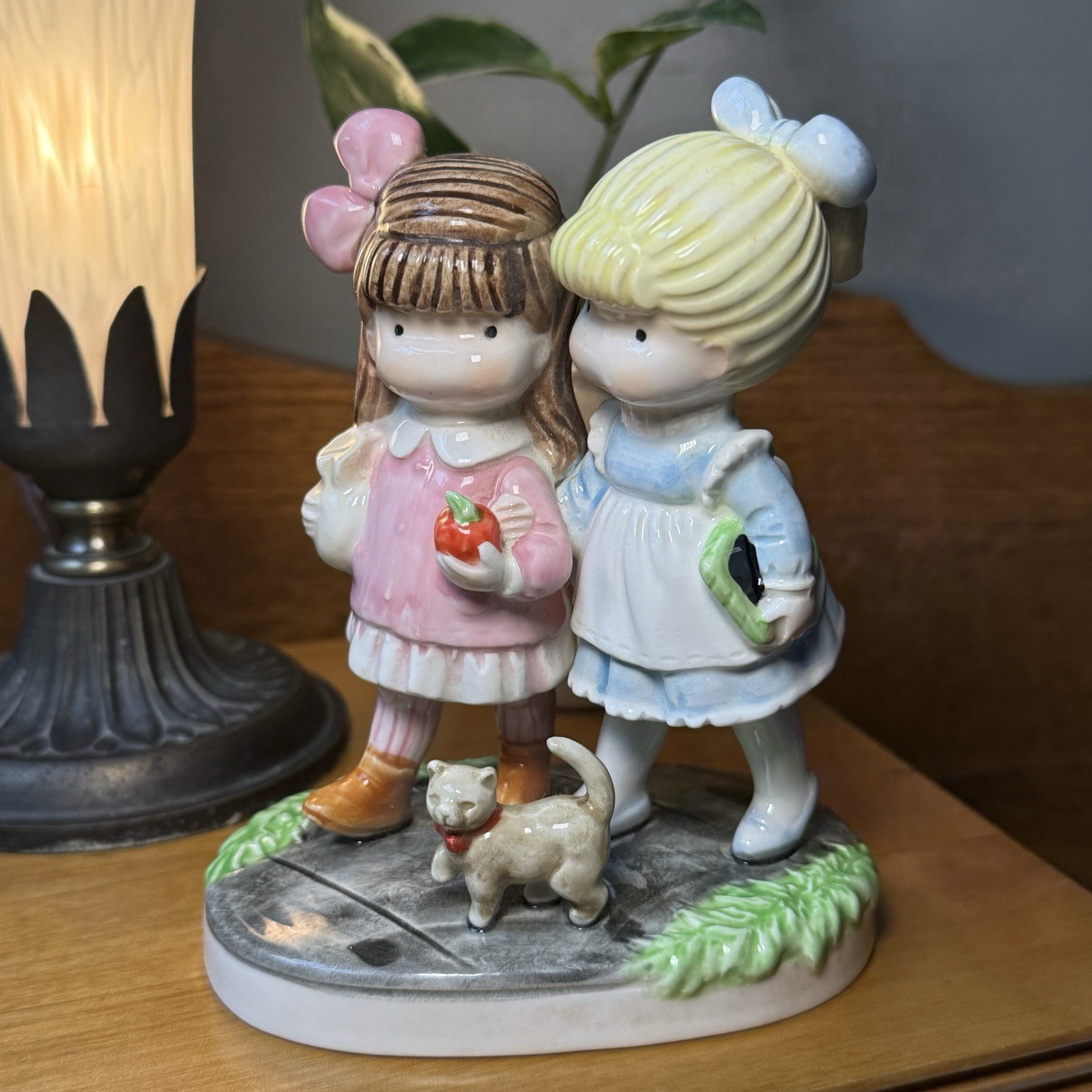 Ebeling & Reuss Joan Walsh Anglund “School Friends”  Porcelain Figurine 1983