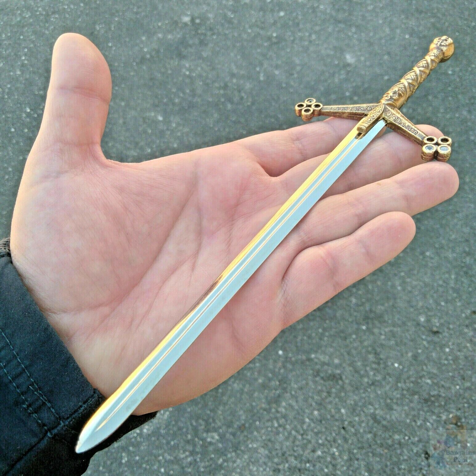Denix Letter-Opener Claymore Sword Metal Alloy Blade Antique Brass Finish Handle