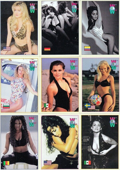 WOMEN OF THE WORLD 1994 SET OF 98 CARDS, 2 PROMO/AD CARDS CHARISMA CARPENTER