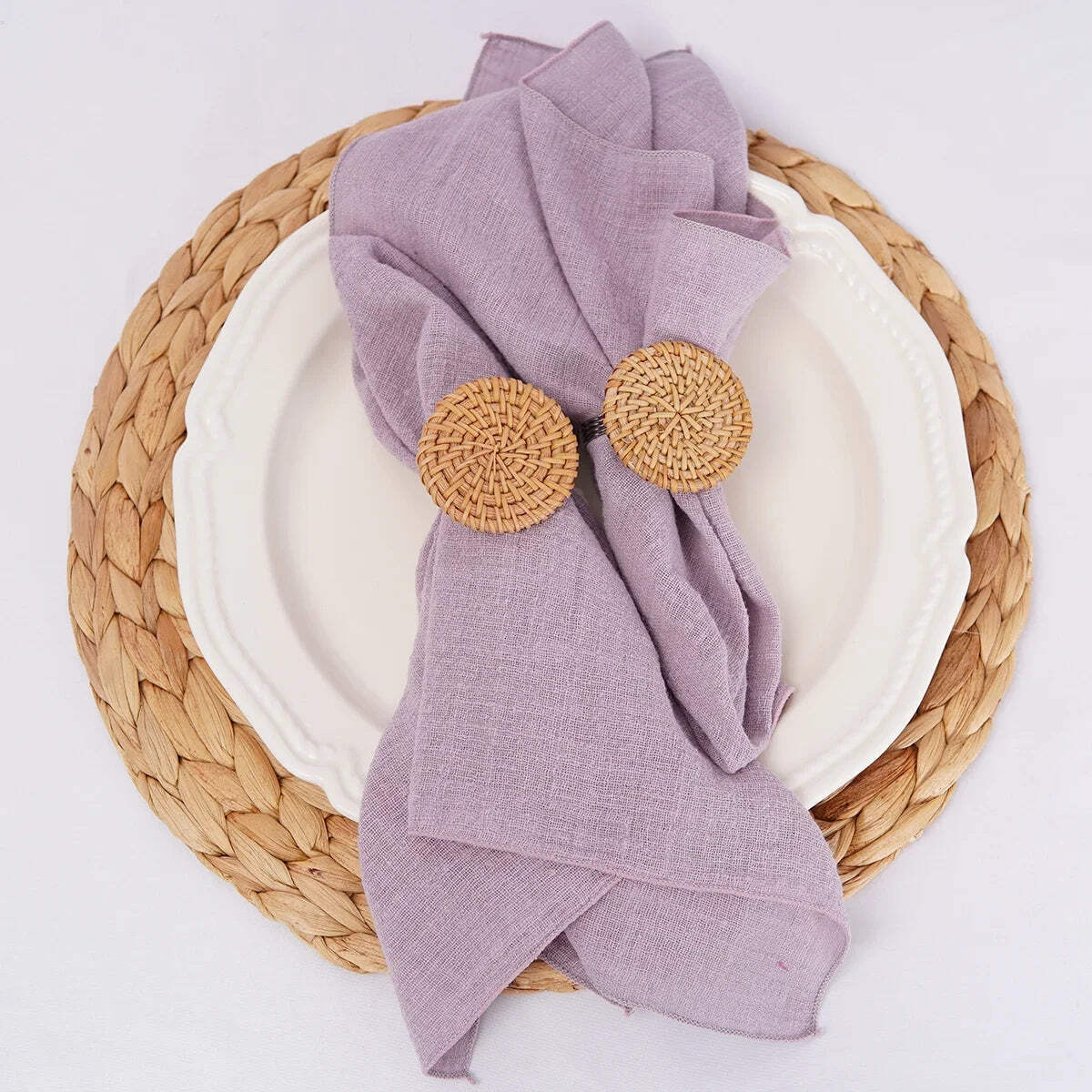 Set of6 Cotton Cloth Napkins Gauze 30x30cm Fabric for Wedding Decor Everyday Use