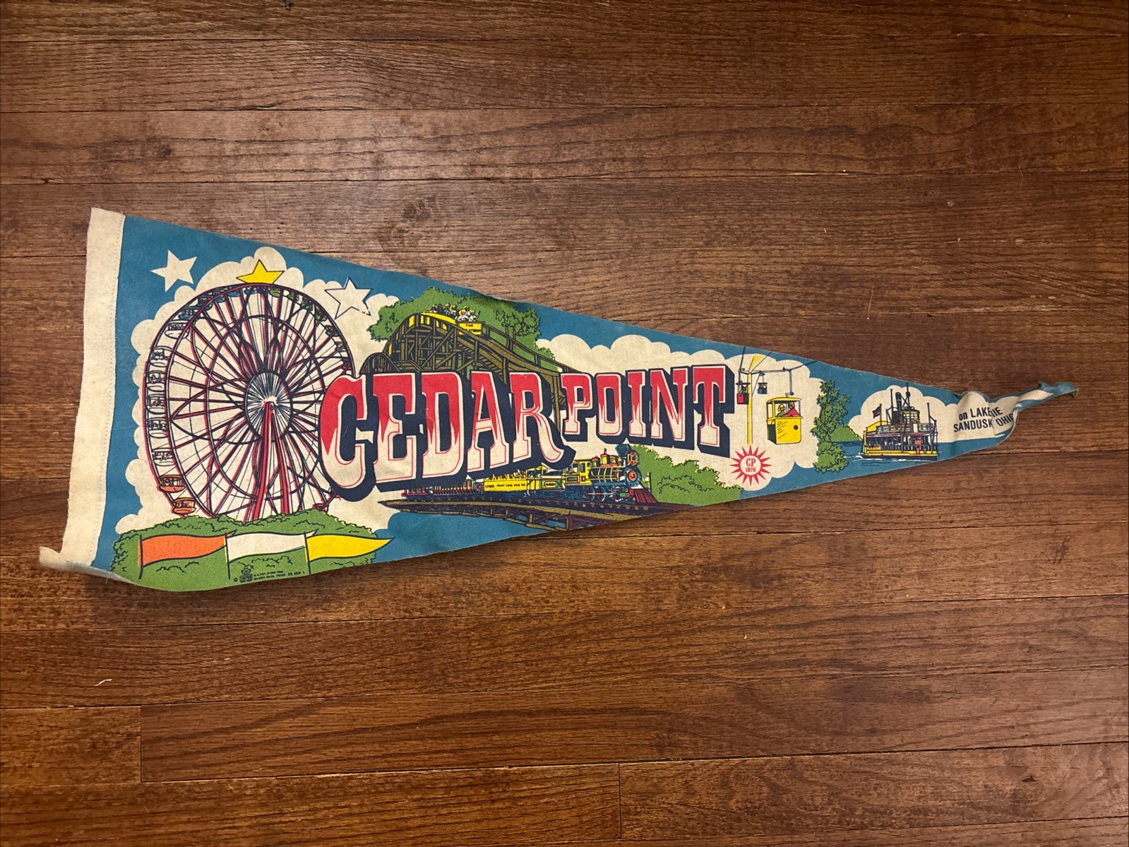 Vintage IMPKO Cedar Point Pennant Roller Coaster Ferrish Wheel Sandusky Ohio 28