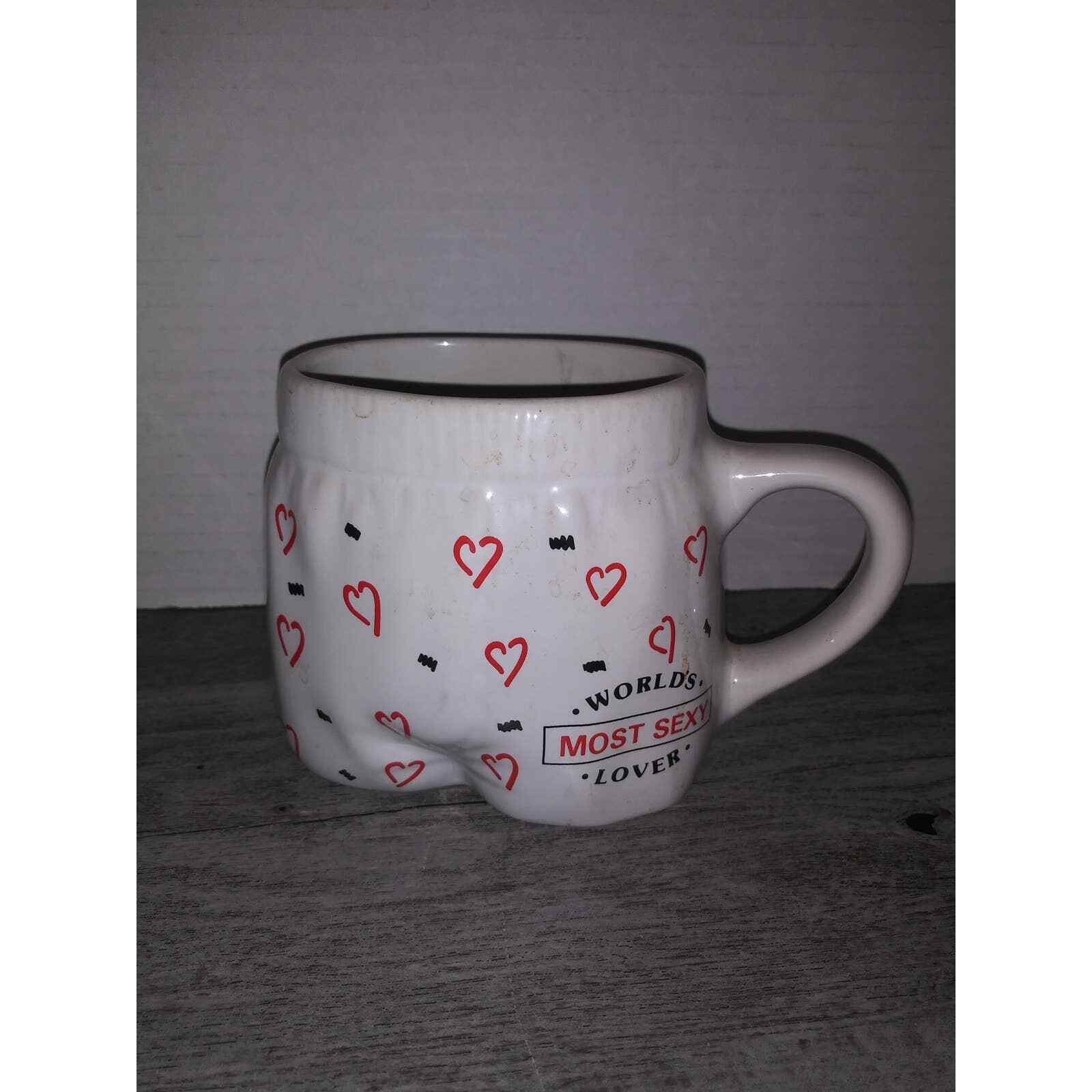 World\'s Most Sexy Lover Coffee Mug Vintage Mugz By Ganz Boxer Shape