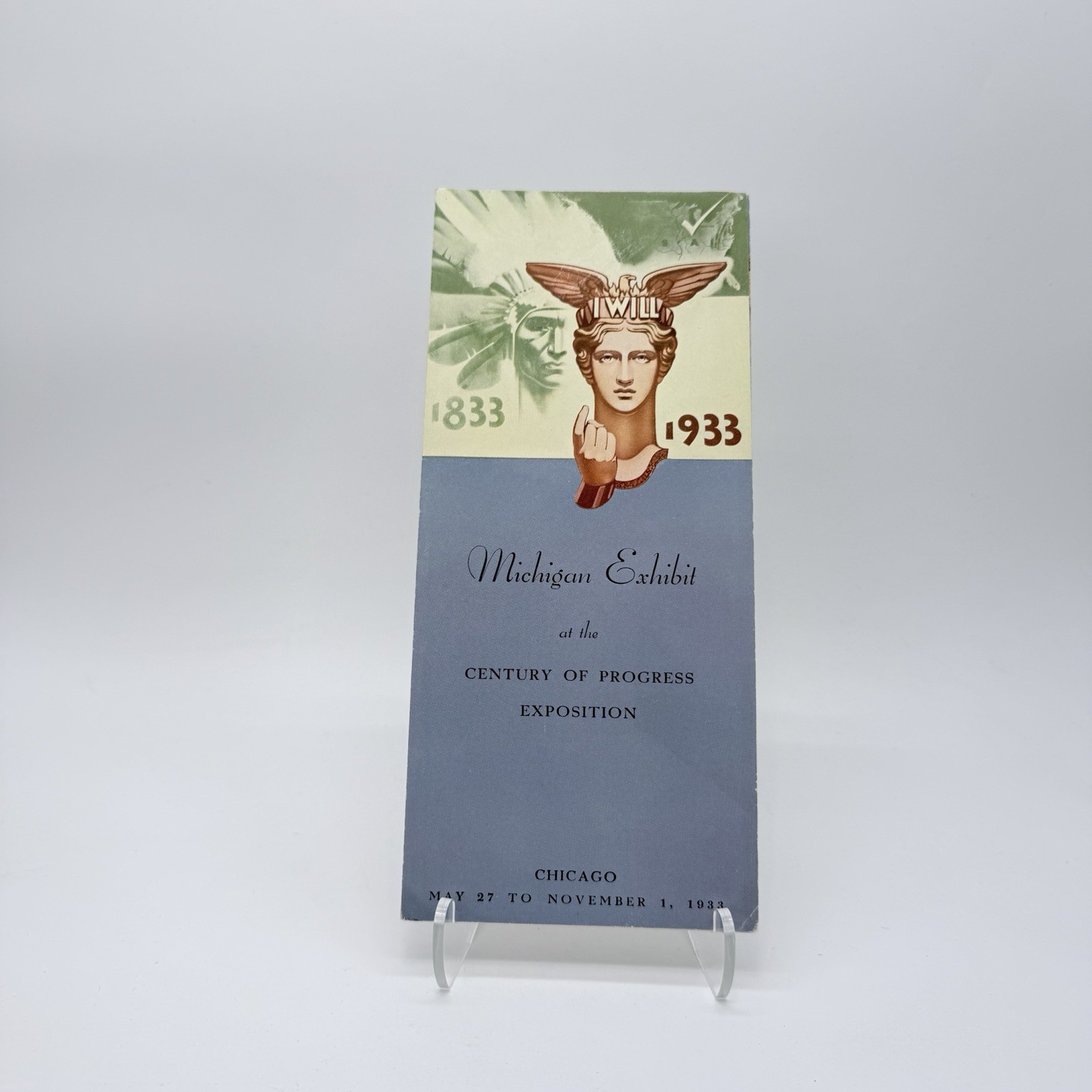 1933 CHICAGO CENTURY OF PROGRESS - Michigan Exhibit Brochure