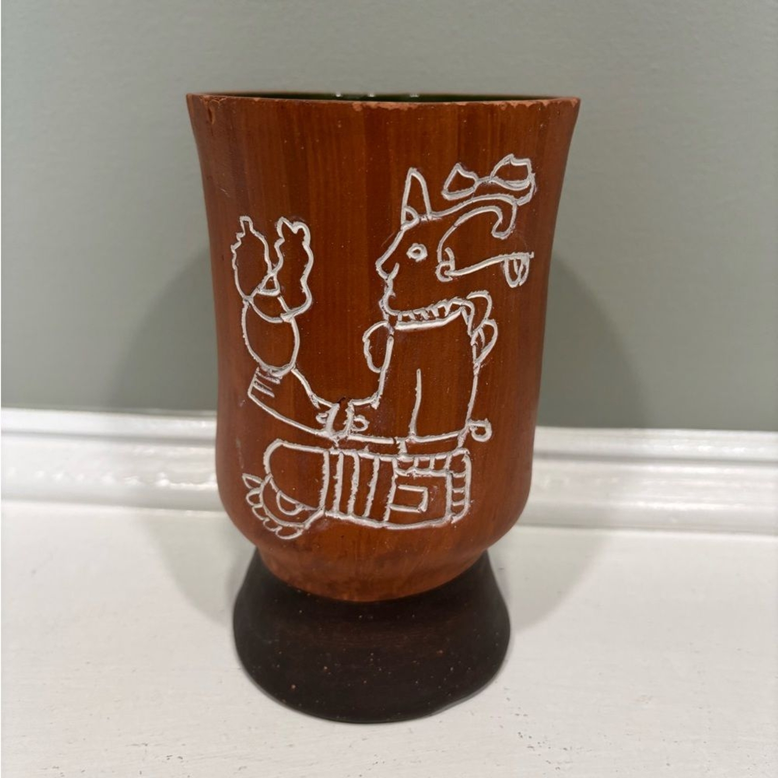 VTG Leopoldo de Mexico Aztec Priest Goblet