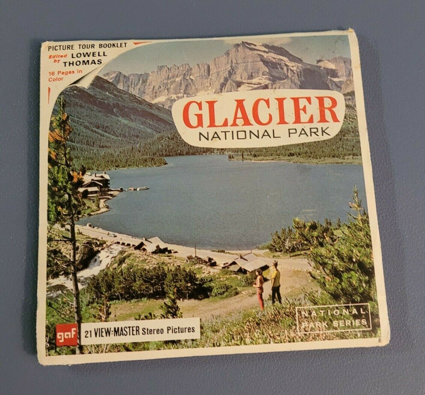 Color Gaf Vintage A296 Glacier National Park Montana view-master Reels Packet