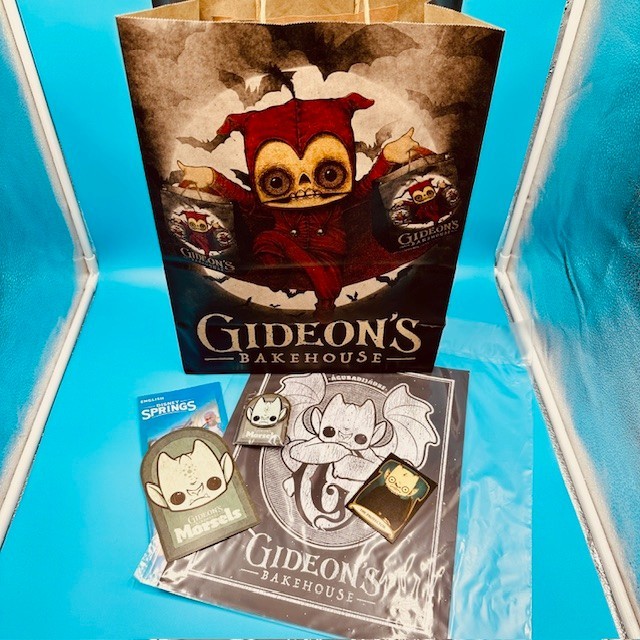 Gideon\'s Bakehouse 5th Anniversary Set - Morsels Litho/Pin/Card/Map/Bag - LE Gideon\'s Bakehouse 5th Anniversary Set - Morsels Litho/Pin/Card/Map/Bag - LE