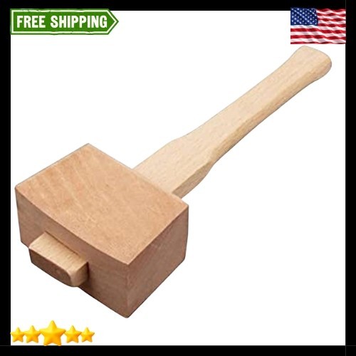 Wooden Mallet Hammer with Handle Wooden Woodworking Mallet Carpenters Mallet for