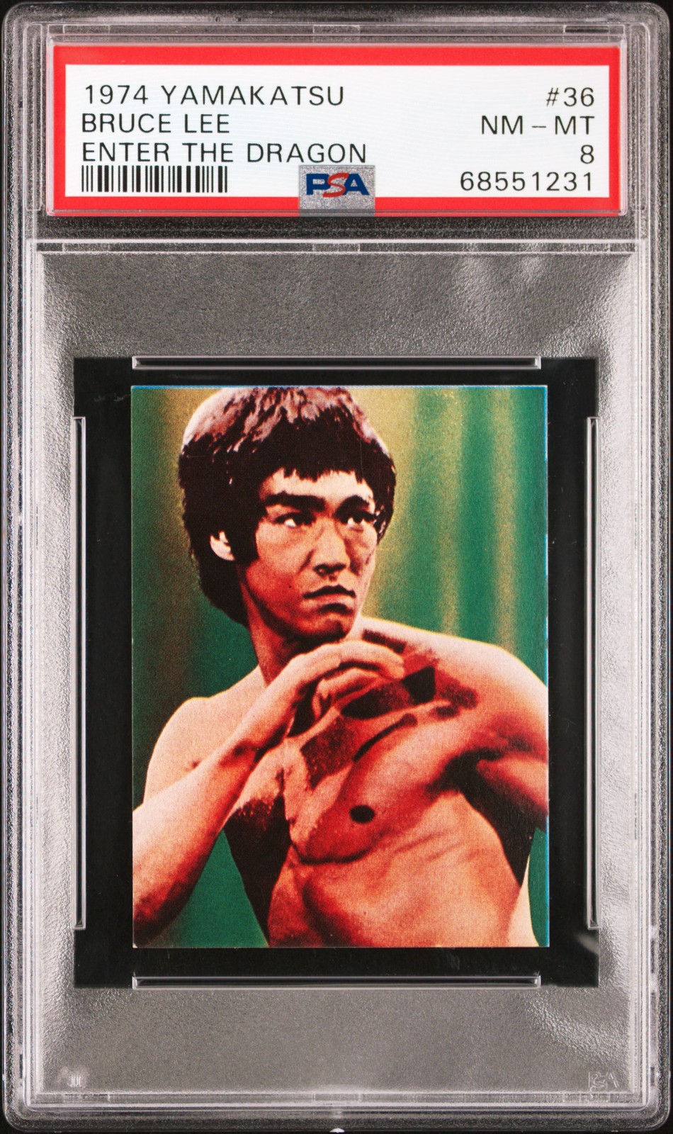 1974 YAMAKATSU ENTER THE DRAGON #36 BRUCE LEE PSA 8