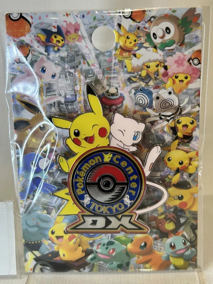 Pokemon Center Tokyo DX Logo Pins Pikachu Mew Japan Limited NEW Genuine
