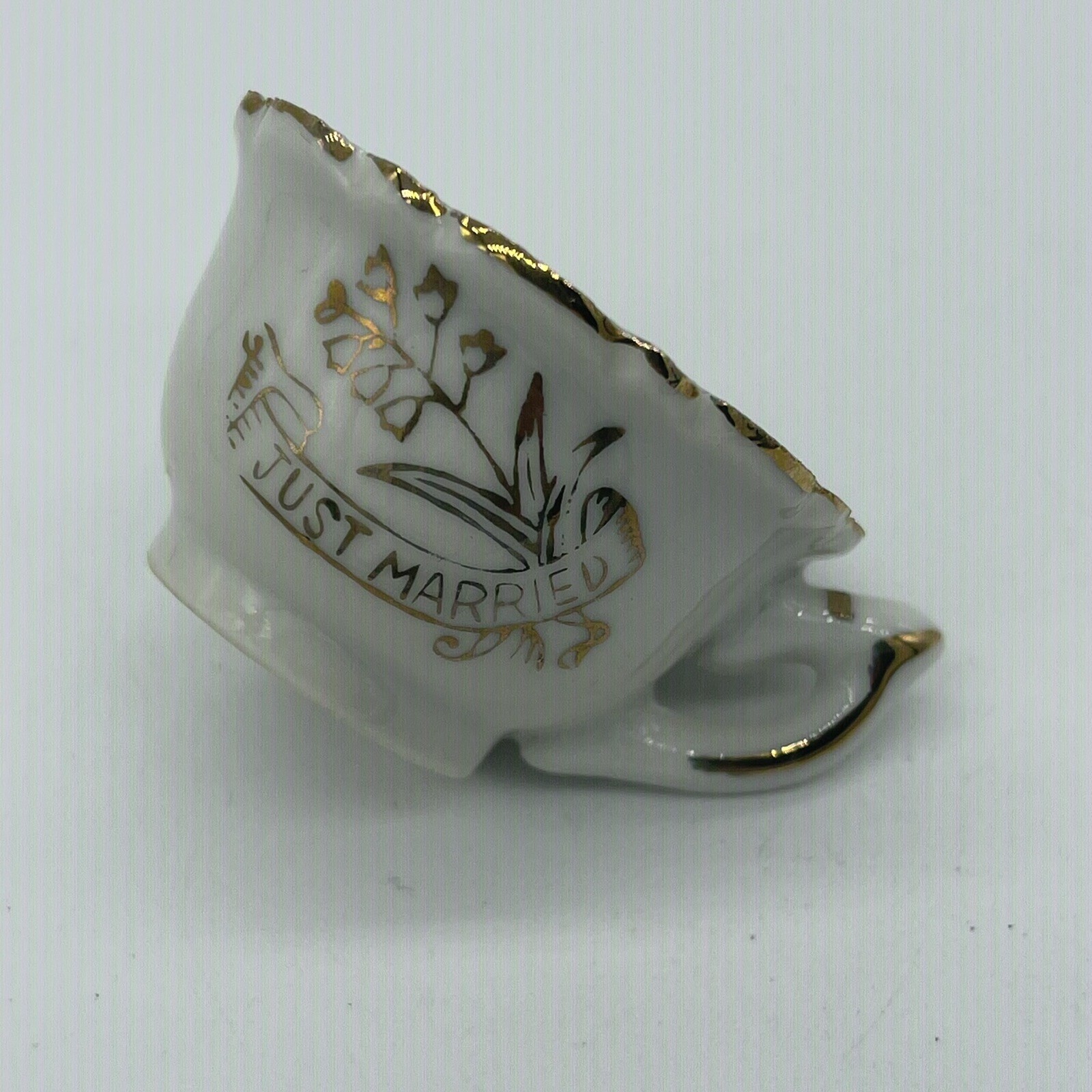 Vintage Just Married Porcelain Miniature Tea Cup Mug Japan Vintage Just Married Porcelain Miniature Tea Cup Mug Japan