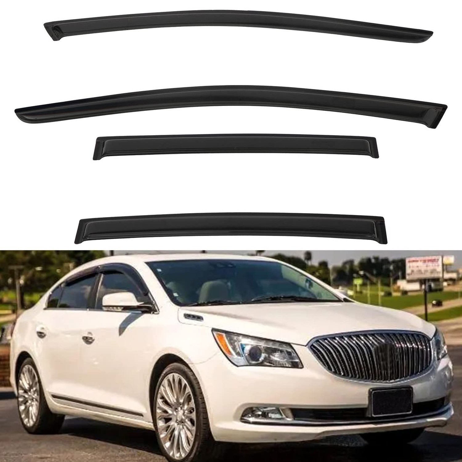 4pcs Window Visors Rain Guards for 2010-2016 Lacrosse