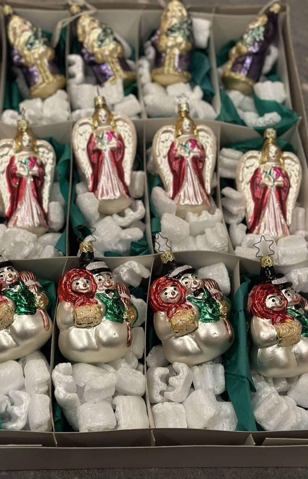 12 - VINTAGE Inge Glas OLD WORLD CHRISTMAS Retail NOS SANTA ANGEL Ornaments