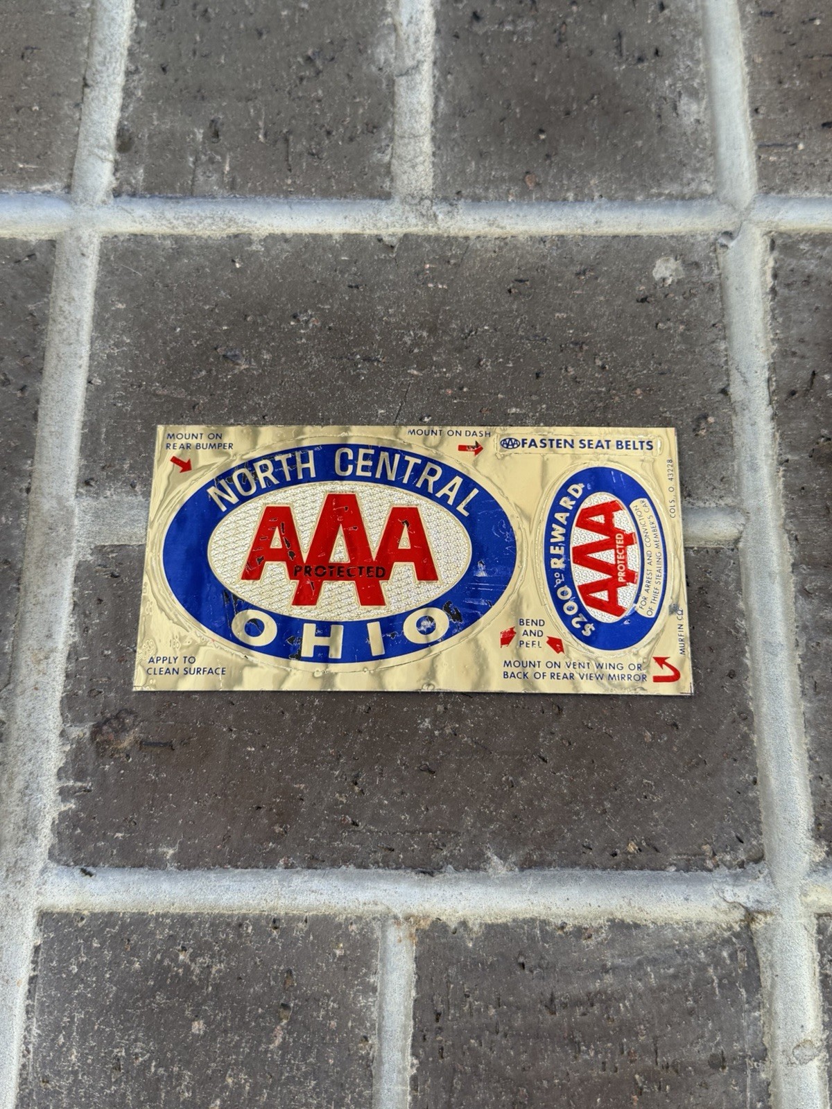 Vintage 1960s AAA TRIPLE A Car Club Member Decals Bumper Stickers Rare