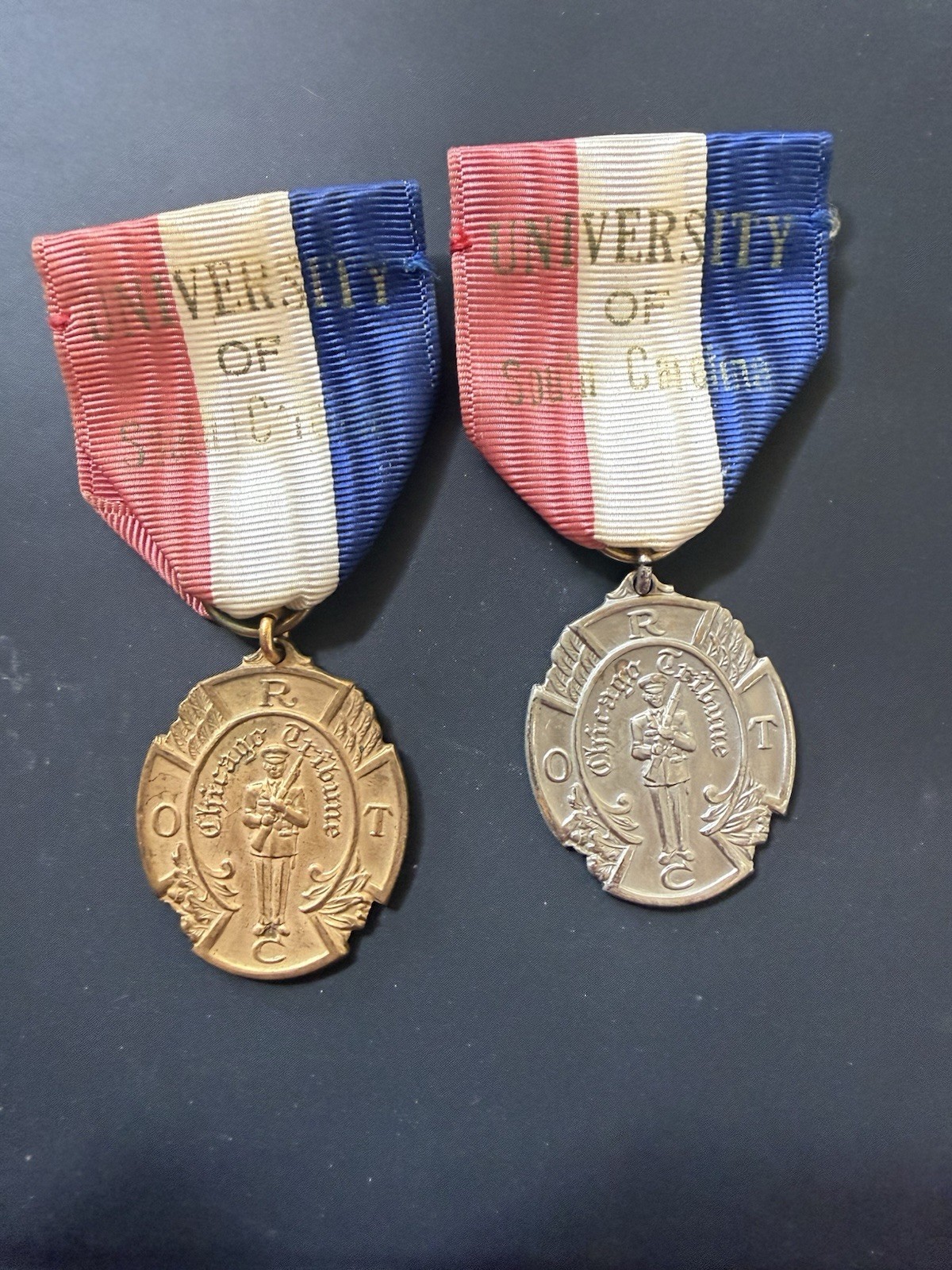 Vintage University Of South Carolina ROTC Medals Chicago Tribune Military Merit
