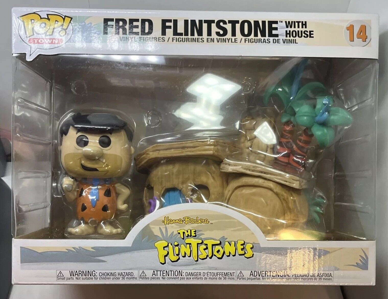Funko Pop Town - The Flintstones - Fred Flintstone With House #14 Deluxe Figure