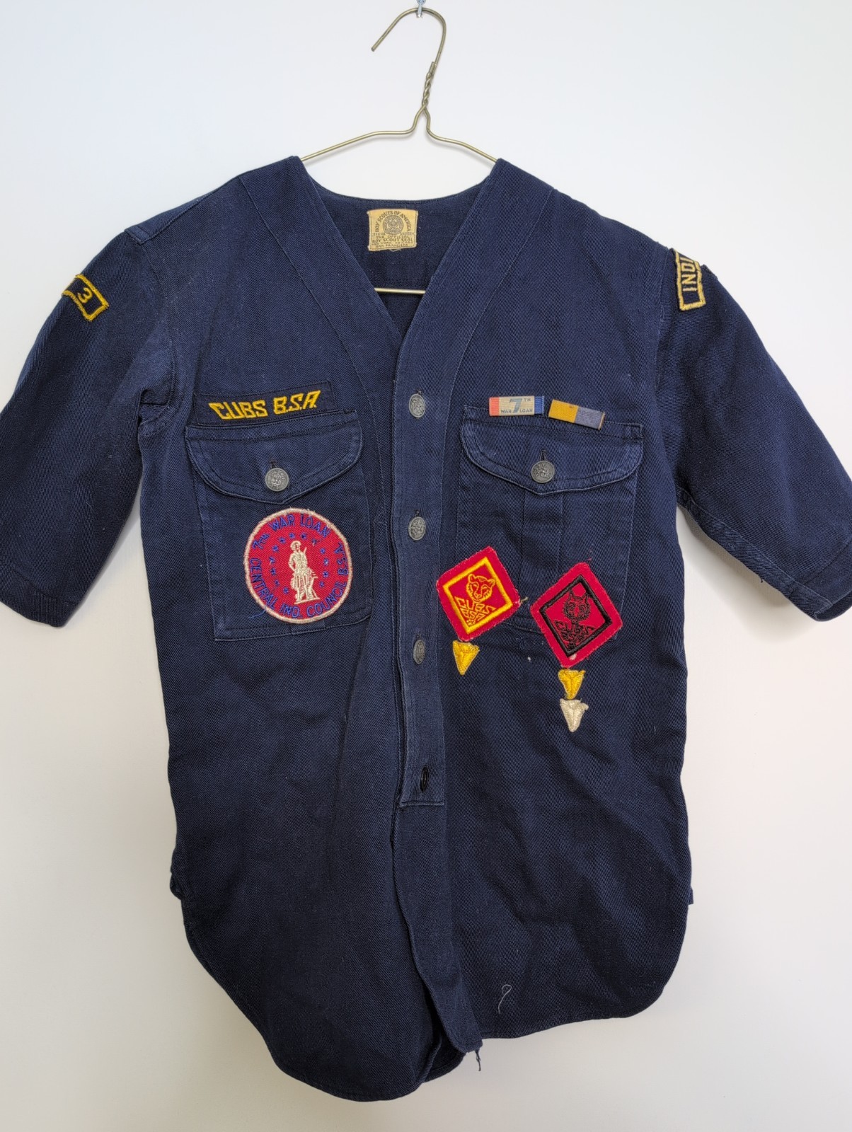 Vintage 40s Boy Scouts Of America Shirt W/Rare Patches BSA War Loan WWII WW2 Vintage 40s Boy Scouts Of America Shirt W/Rare Patches BSA War Loan WWII WW2