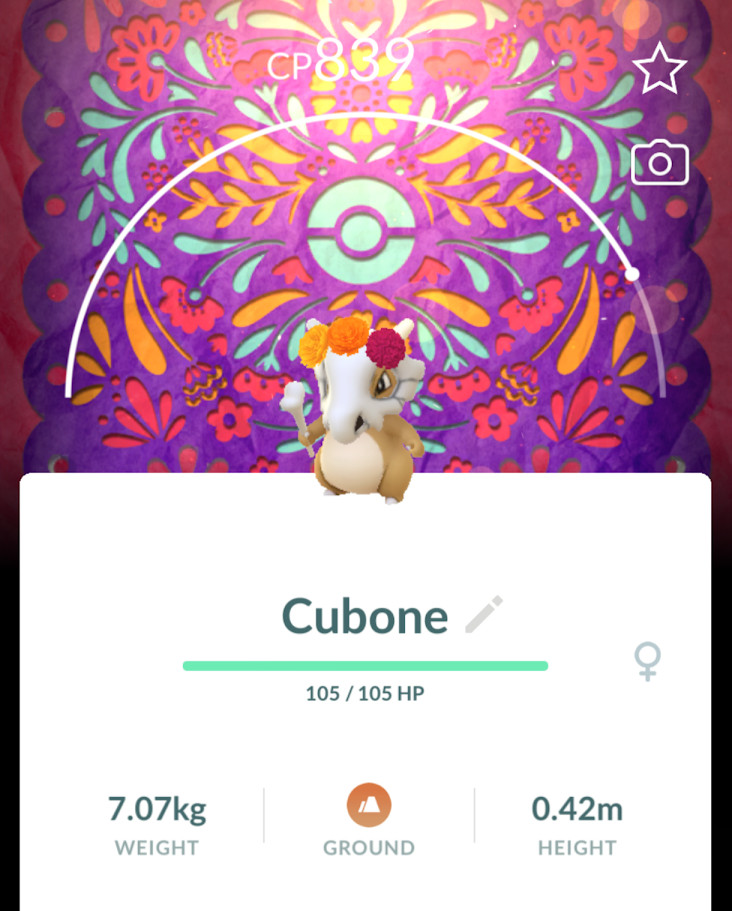 ⚡ Cubone Dia de Muertos Background (Mexico Exclusive) | Pokémon GO Trade 🔄