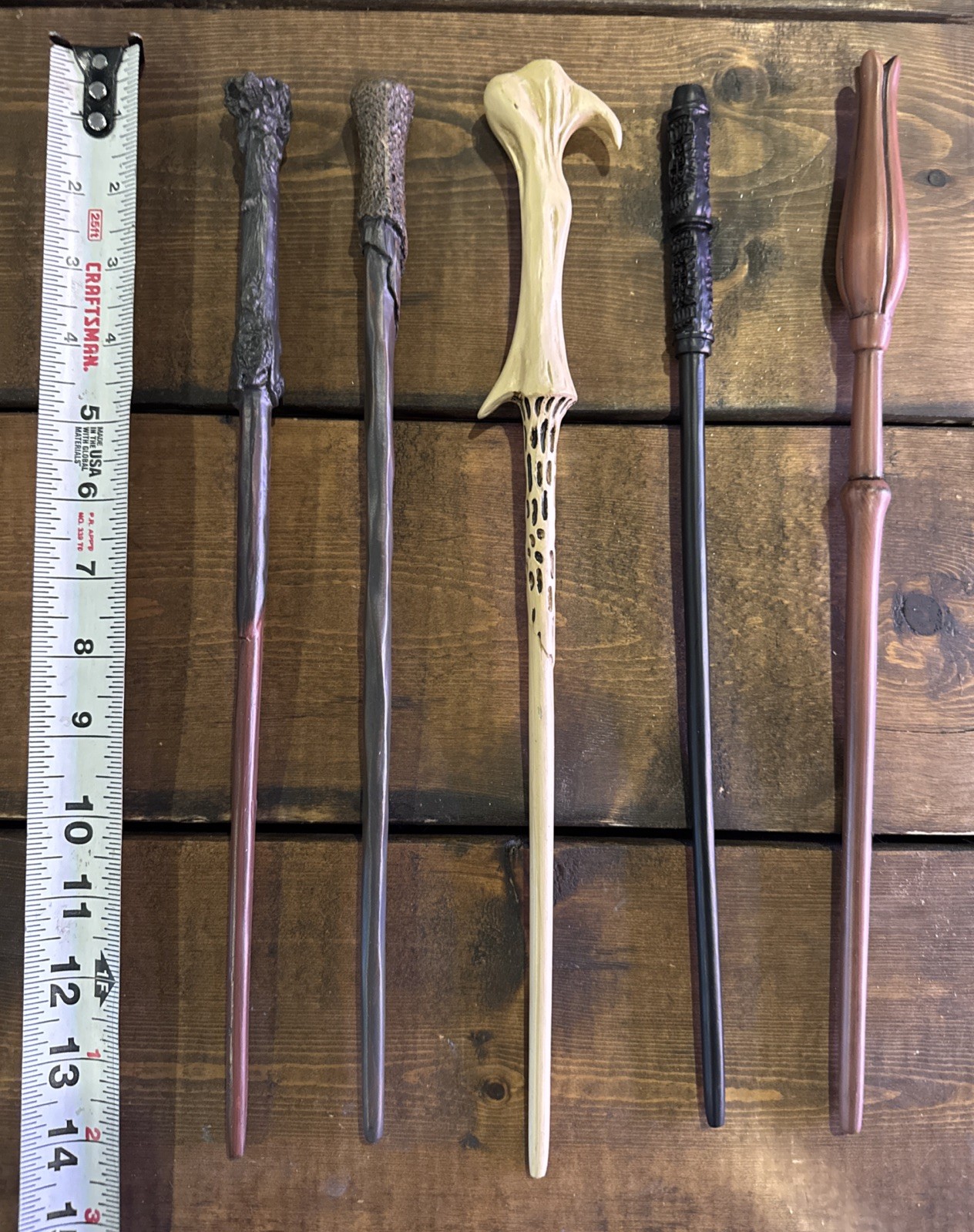 Harry Potter Wizard Wand Replica Collection (5)- Harry-Ron-Voldemort-Snape-Luna