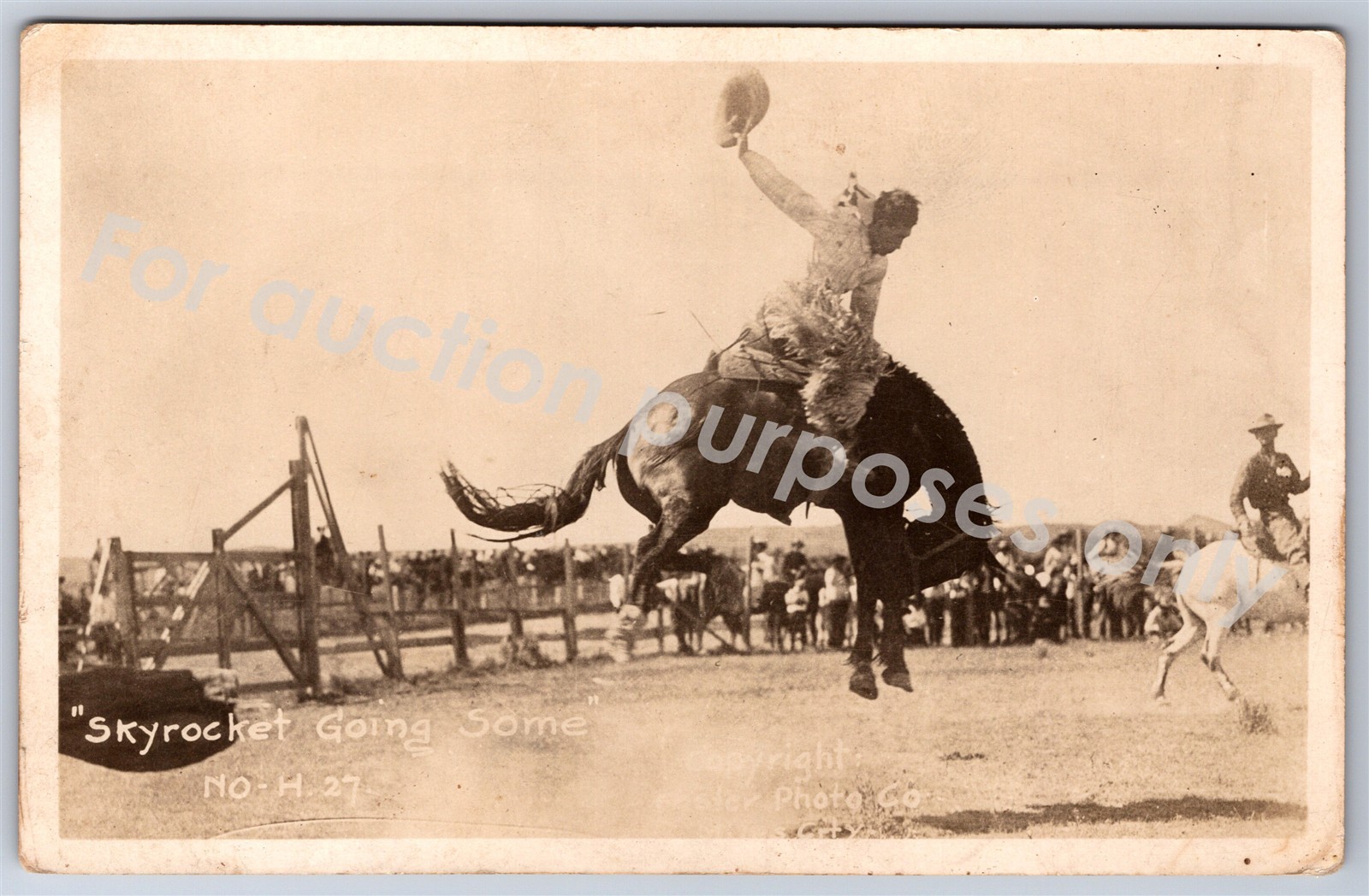Miles City, MT: RPPC Skyrocket Going Some Foster Montana Real Photo Postcard